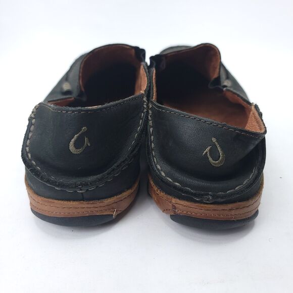 Olukai Moloa Men Leather Slip On Shoe Loafer Preppy Shoes Size 8 10128-4033